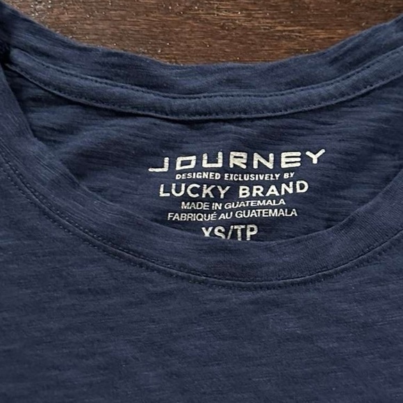 Lucky Brand- Vintage Journey Blue XS tee-NWOT - Picture 4 of 6